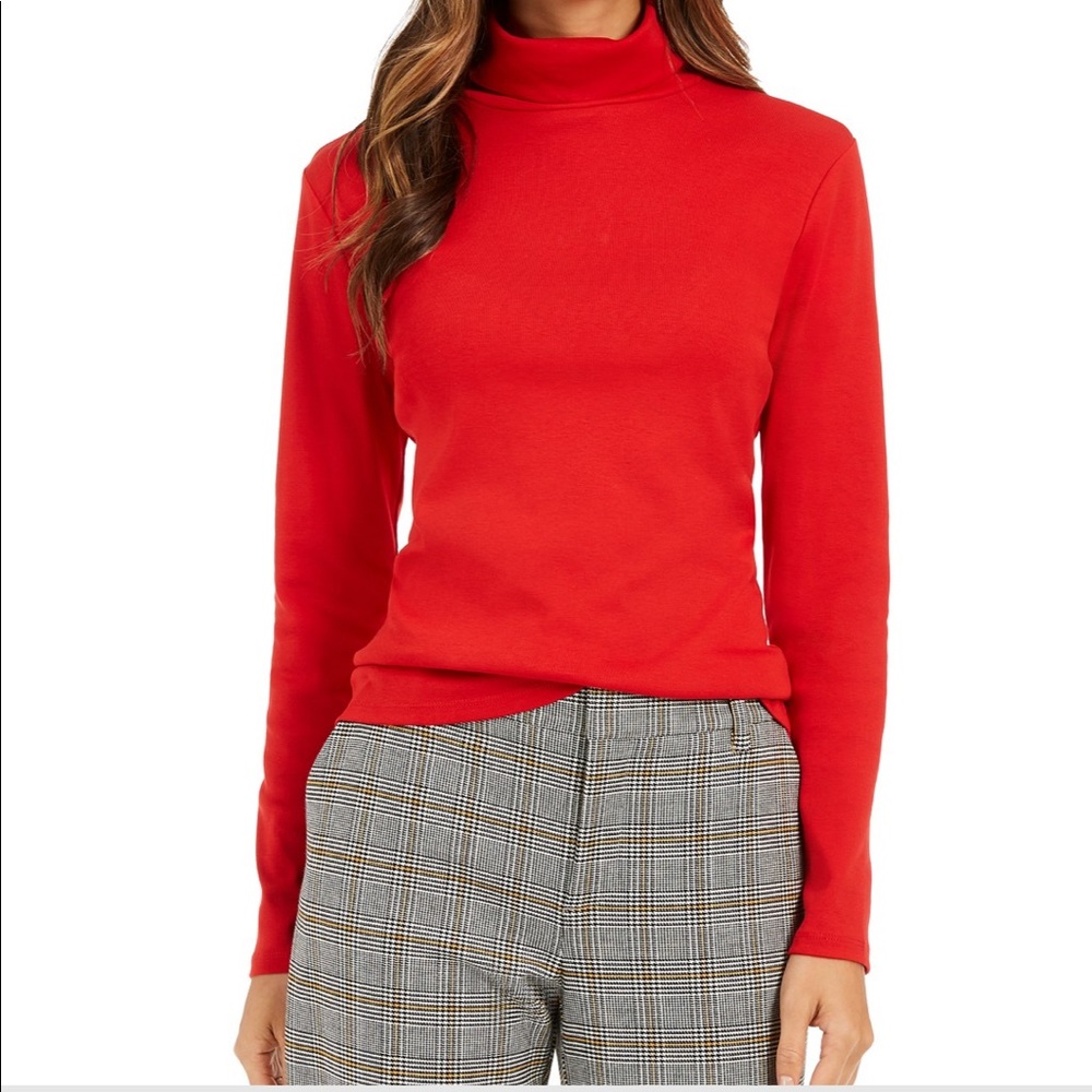 NWT Charter Club Pima Red Turtleneck - Size Medium